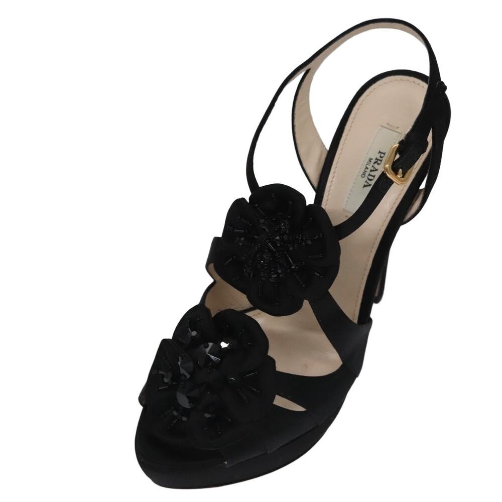 Prada Satin High Heels 37 1 2 Black